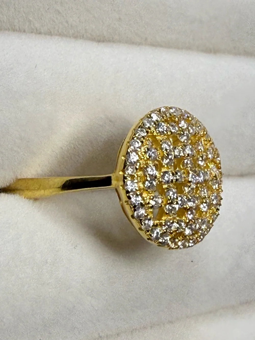 Moissanite Gold over 925 Sterling Silver Ring
